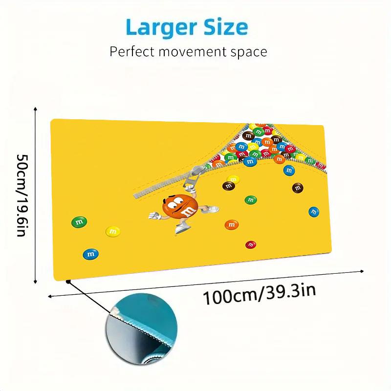 M&M's Podkładka pod mysz Duży rozmiar Podkładka na duży stół do gier Antypoślizgowa Podkładka pod laptopa Tablet Duża podkładka pod mysz XXL Mata na mini PC z obszyciem