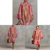 Vintage Style Milk Silk Printed A Line Dress For Casual Summer Wear