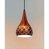 Metal Cut Hanging Light Ceiling Pendant Lamp, 6" Small, Orange