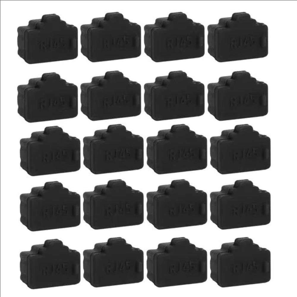 Silicone RJ45 Dust Cap Durable RJ45 Anti Dust Cover New Dust Cover Plug чёрный