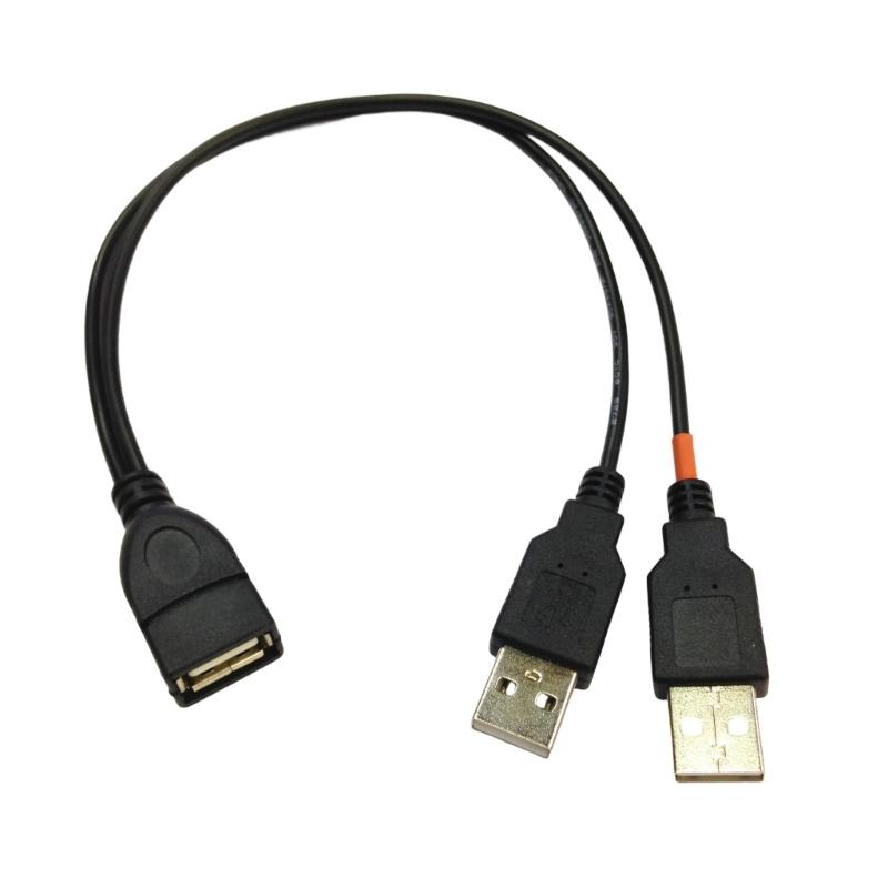 Highly Speed USB2.0 Y Splitter USB Splitter Cable for Simultaneous Charging and Data Syncing with Durability 28AWG Wire