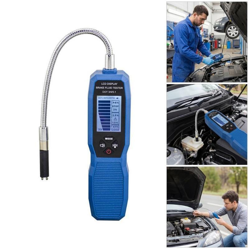 Universal Brake Fluid Detector with Metal Probes for Long Lasting Moisture Detection In Car Motorcycles Easy Operate