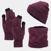 Fleece Lined Winter Knit Hat Scarf Gloves Combo For Stylish Cold Season Fashion