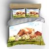 Farm Cow Themed Decor Set Soft Comfortable Duvet Cover Bedding Set Included 1*Duvet Cover & 2*Pillowcases, Gift