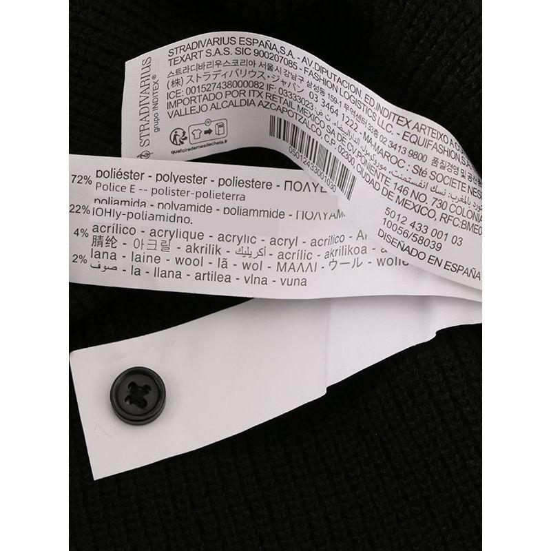 Casual All-matching Black Single Breasted Long Sleeve Cardigan Foreign Trade Original Order Small Loose Outdoor Women Knit