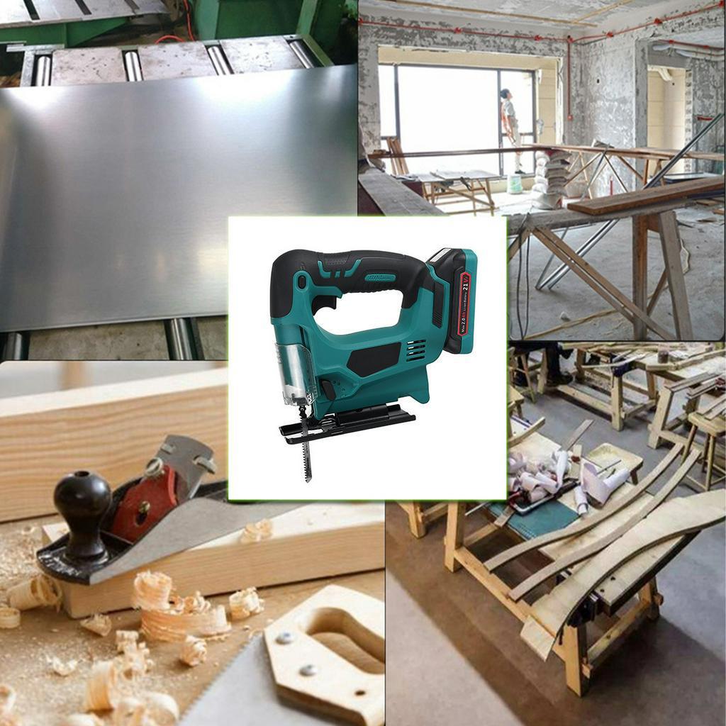 900W 21VF Cordless Jig Saw Electric Jigsaw Metal Blade with Batteries Metal Woodworking Portable Power Tool 4 Adjustable Angles