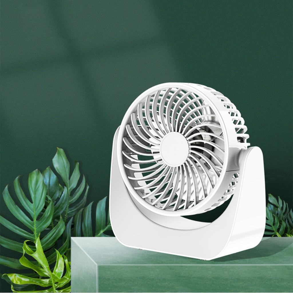 Mini USB Desk Fan Portable Rechargeable Silent Oscillating Turbo Air Cooler