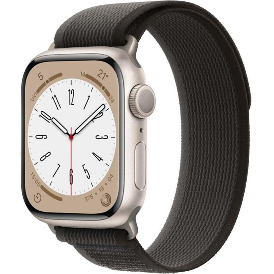 Nylon Strap for Apple Watch 1/2/3/4/5/6/7/8/9/10/11/SE Ultra 1/2/3 42/44/45/46/49mm, Gray / Orange