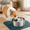 No Wet Mouth Dog Water Bowl 1.2/3.2L Stainless Steel Bowl No-Spill Slow Drinking Stable Base Pet Anti-Splash Non-Slip Dispenser for Small Medium