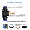 Pneumatic Airflow Regulator 4mm 6mm 8mm 10mm 12mm OD Hose Tube Gas Flow Adjust Valve Connector Fitting Air Speed Controller Ventilation Valves 4