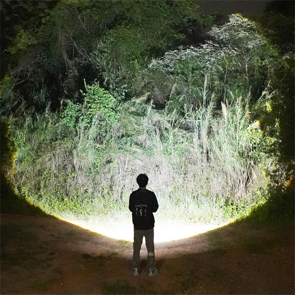 Outdoor Handheld Flashlight, Large COB Light, High Brightness, Long Range, Variable Aiming Light Locking Design