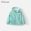 Malwee Girls' Windbreaker Jacket, New Spring and Autumn Style, Stylish and Beautiful, Children's Hooded Zipper Cardigan, Little Girl's Top