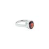 Minimalist Garnet Ring: 925 Sterling Silver Birthstone
