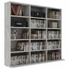 VidaXL CD Cabinet, CD Shelf with Compartment, Office Cabinet, Interior Bedroom Storage Furniture, Concrete Grey 801791