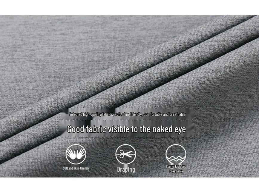 Men's Stretchy Breathable Ice Silk Short-Sleeve T-Shirt - Round Neck, Solid Color, Versatile Casual Base Layer for Summer.