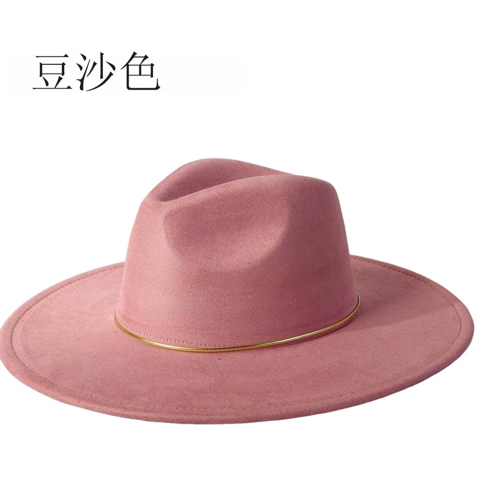 Suede Wide-brimmed Hat 9.5 Cm Brim Width Unisex Suitable for Jazz Hat Fedora Hat Church Hat Felt Hat Soft Felt Hat Panama Hat.
