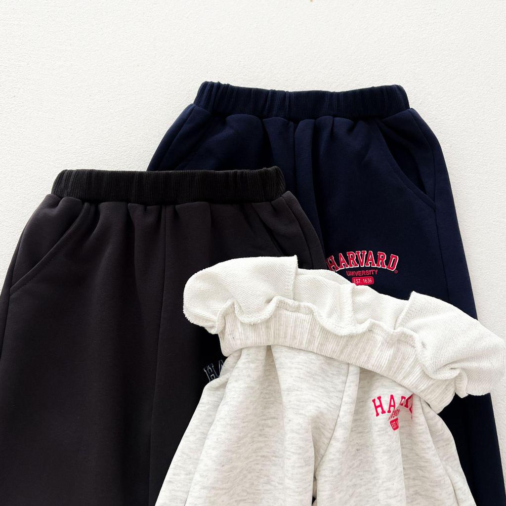 Kids' Spring/Autumn Sports Set: Boys' Letter Print & Winter Fleece-Lined Baby Girl Sweatshirt with Pants