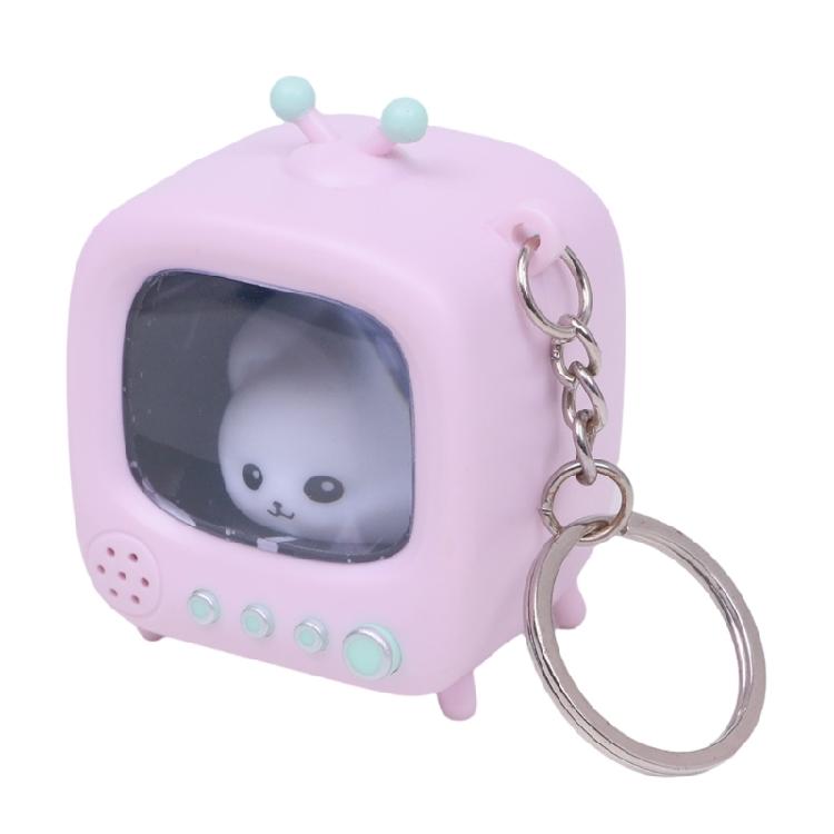 Novelty Television Keychain Glowing Doll Backpack Hanging Decoration For Night Visibility Camping Gear Kids Room