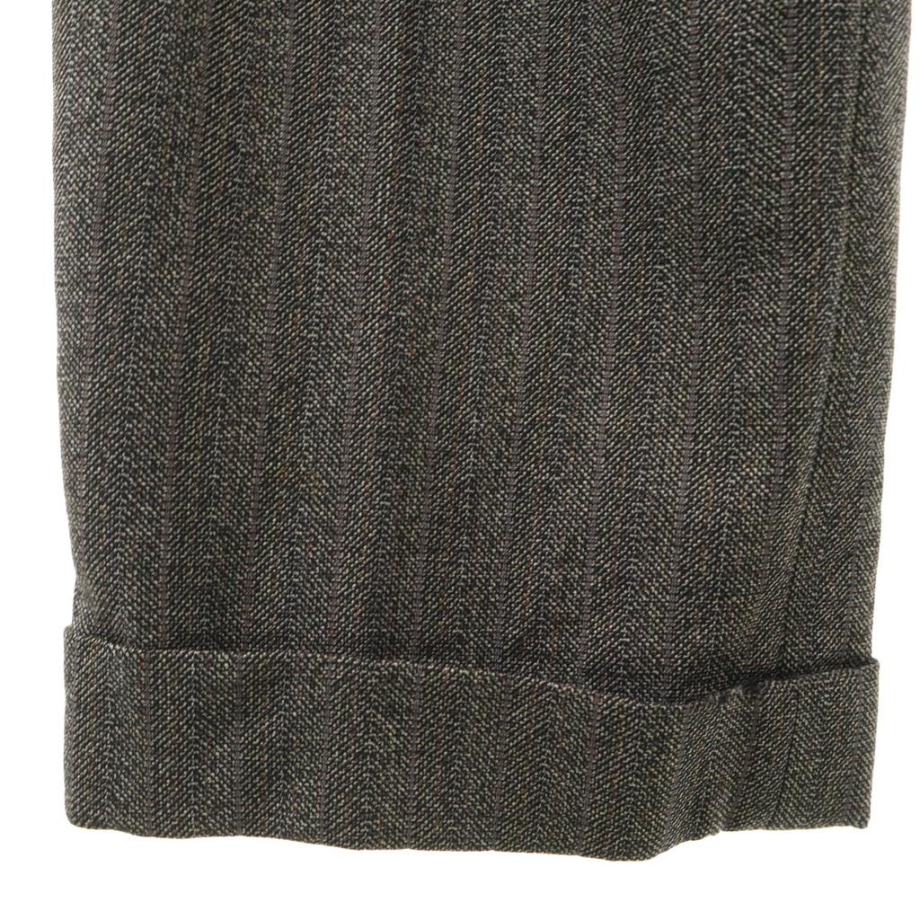 Vintage Striped Pattern Slacks Pants Gray Men's Used