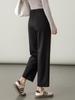 Lyocell Wool Women's High-Waist Slimming Black Harem Pants - Autumn 2025 Collection