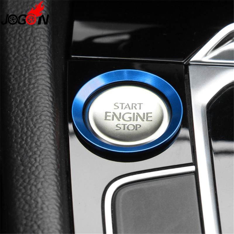 For VW Golf 7 MK7 VII GTI R Jetta CC Arteon Passat B8 Touareg T-roc Tiguan Car Engine Start Stop Button Ring Ignition Cover Trim