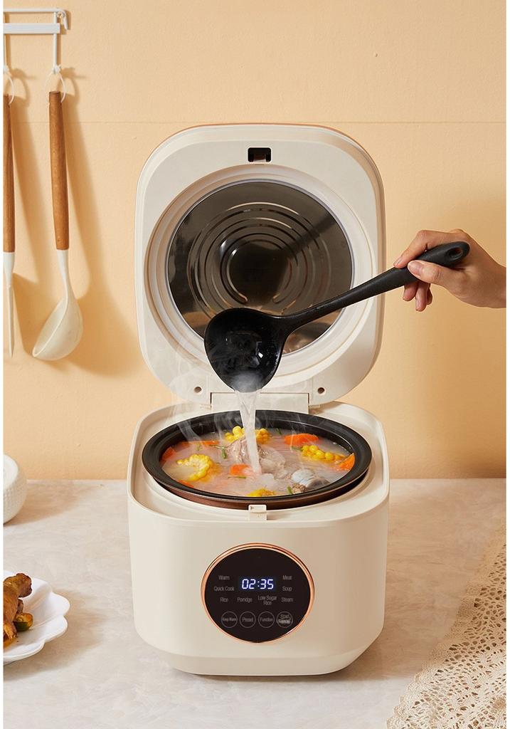 5L 2-3 People Smart Mini Rice Cooker Multifunction Cooker Portable Electric Cooker Nonstick Pot for Kitchen Home Cooking Machine