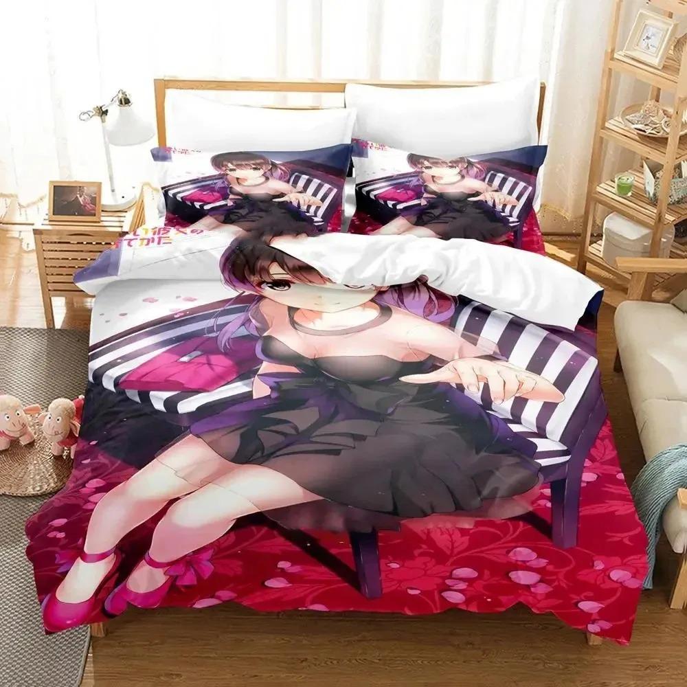 Anime Saekano How to Raise a Boring Girlfriend Bedding Set Boys Girls Twin Queen Size Duvet Cover Pillowcase Bed Boys Adult