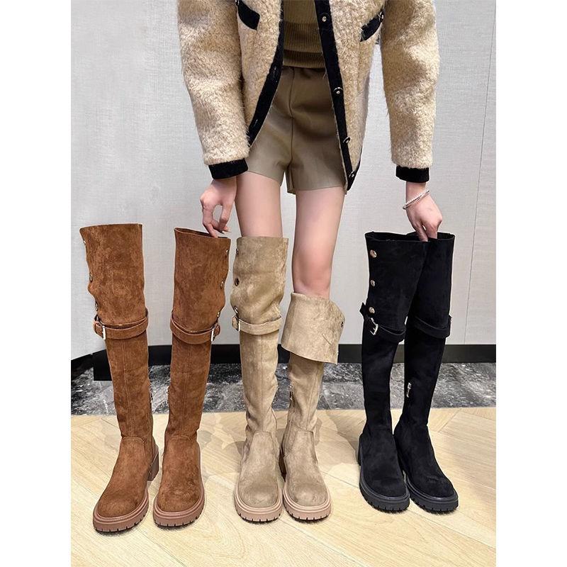 French platform high tube over the knee boots suede two wear fashion versatile knight boots boots boots women's 2025 autumn new