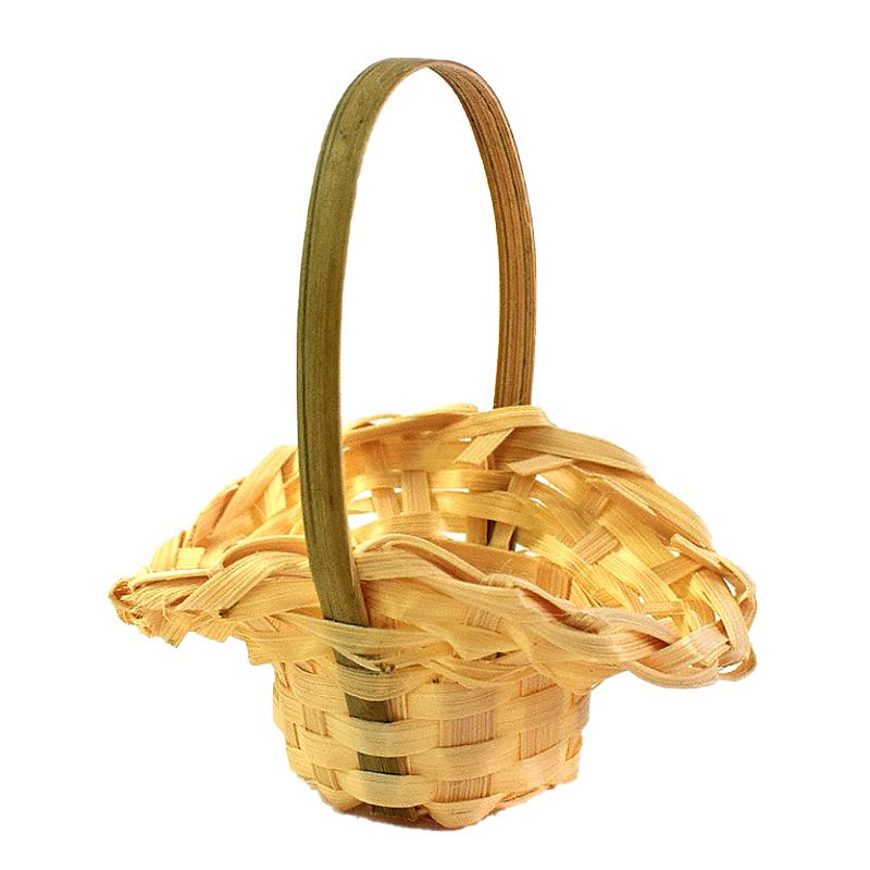 

1шт цветочные корзины мини ручные корзины бамбуковое плетение многофункциональный кулон
