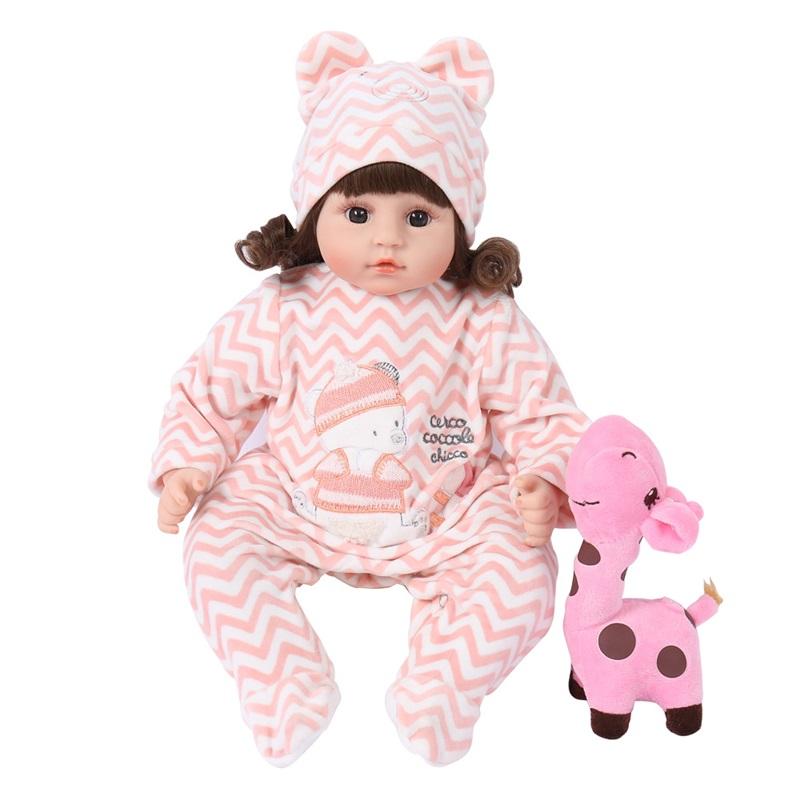 Large Rebirth Doll Realistic Speaking Baby Doll Soft Vinyl For Kids Dress Up Gift Ideal For Girls