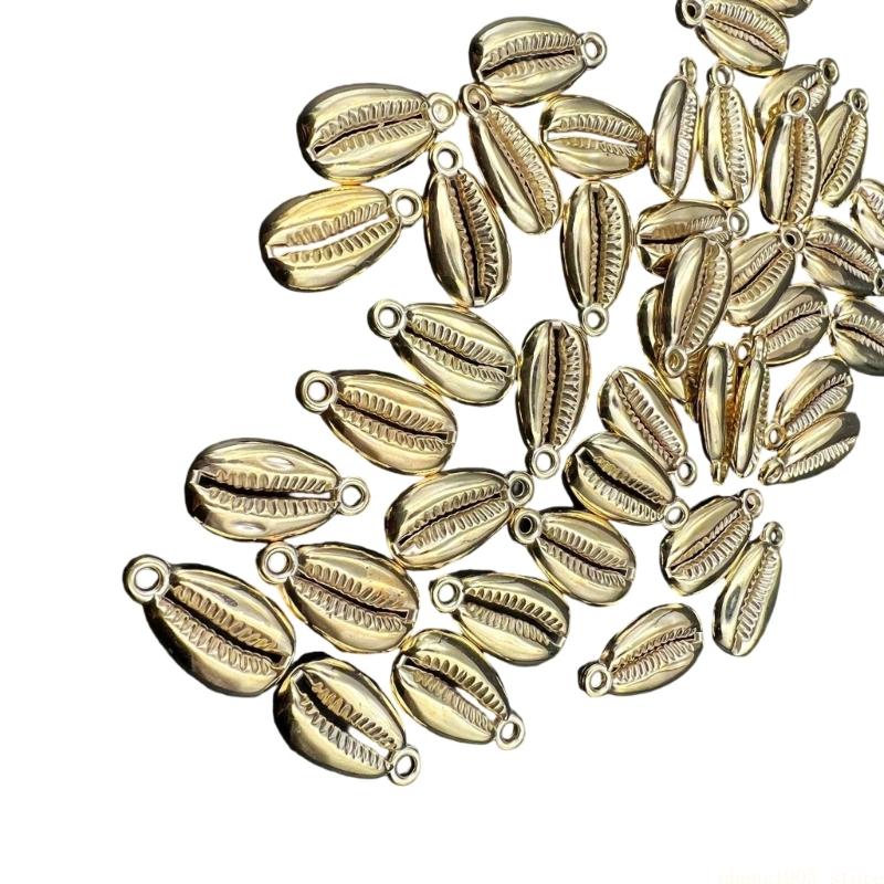 QX2E Pack of 50 Star Fish Conch Seashels Charm Pendant Jewelry Making Accessories for Bracelets Necklace Earrings Crafting