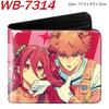 Blue Lock Anime Wallet Colorful Print Bi-fold PU Leather Purse Cartoon Card Holder for Students