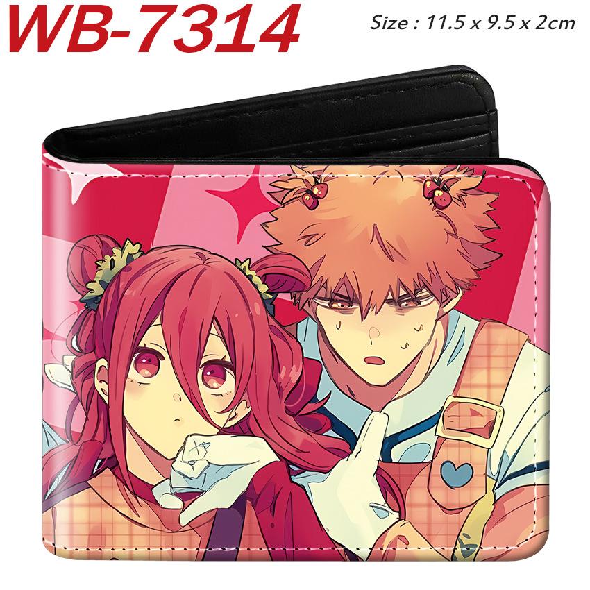 Blue Lock Anime Wallet Colorful Print Bi-fold PU Leather Purse Cartoon Card Holder for Students