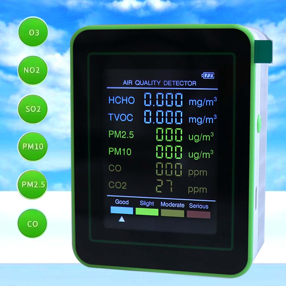 Automatic Display Air Quality Monitor Intelligent TVOC CO2 Sensor Carbon Dioxide Detector  Garage