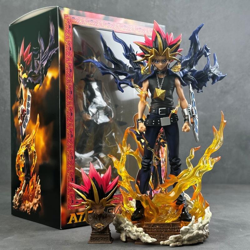 Yu-Gi-Oh! Yugi Muto Action Figure - Anime Collectible Model with Interchangeable Head Gift