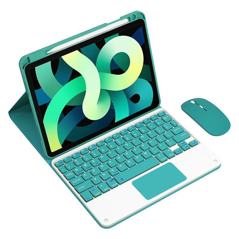 IPad 10th Gen 10.2 Inch Keyboard Case With Built-in Trackpad Bluetooth Mouse Stylus Slot Slim Folio Cover 9.7/10.9