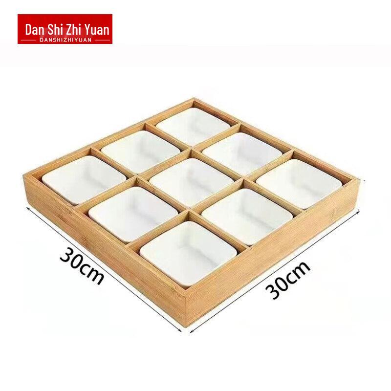 Chinese Style Wooden Compartment Serving Tray