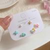 Pink Butterfly Tassel Pearl Stud Earrings Set for Women - High-End Luxury Jewelry