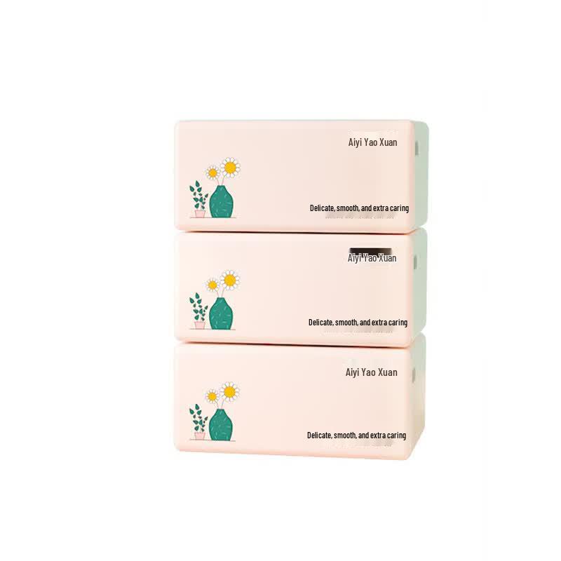 Aiyi Yaoxuan Pink Soft Facial Tissues (6 Packs x 200 Sheets)