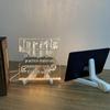 Erasable LED Luminous Acrylic Writing Board - Transparent & Fluorescent Blackboard/Whiteboard for Desktop Advertising.