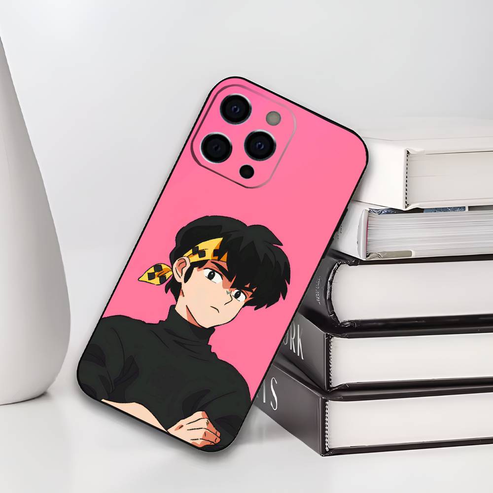 R-Ranma1 2 Phone Case For iPhone 17,16,15,14,13,12,11 Plus,Pro Max,XS,Soft Black Cover