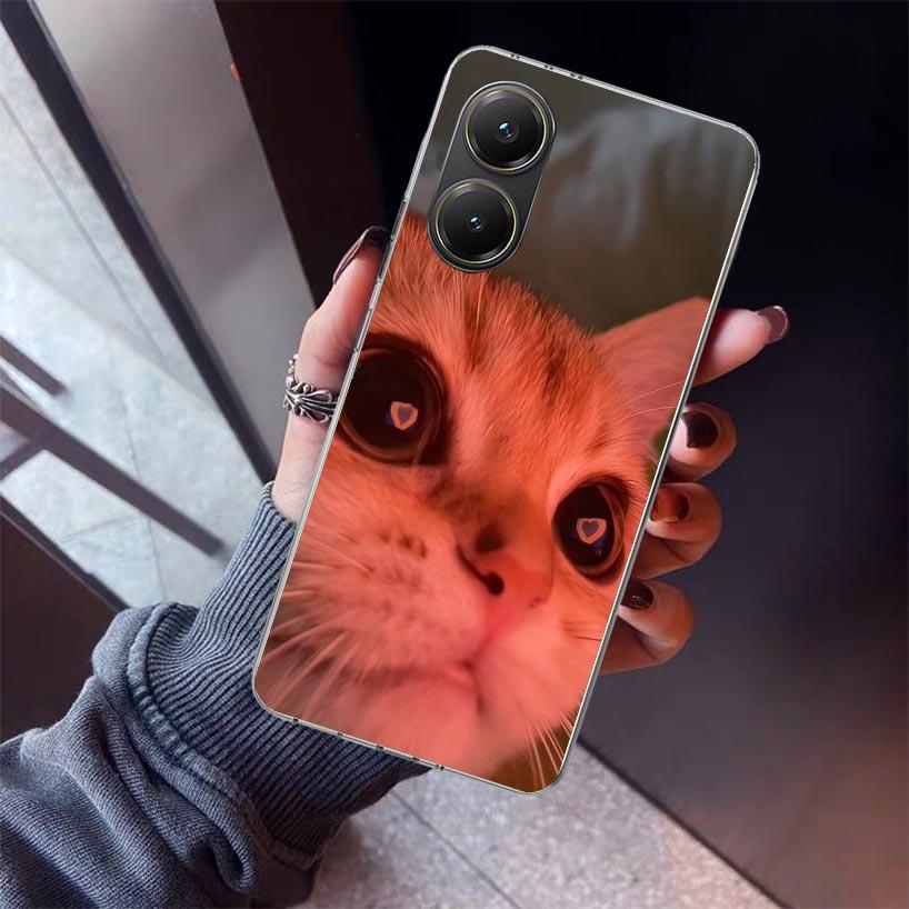 Pet Cat Funny Memes Phone Case For Xiaomi Poco X5 X6 X7 Pro F7 Ultra M7 Redmi 15C 15 13C 13 12C 12 10 10C 10A 9 9C 9T 9A Cover P