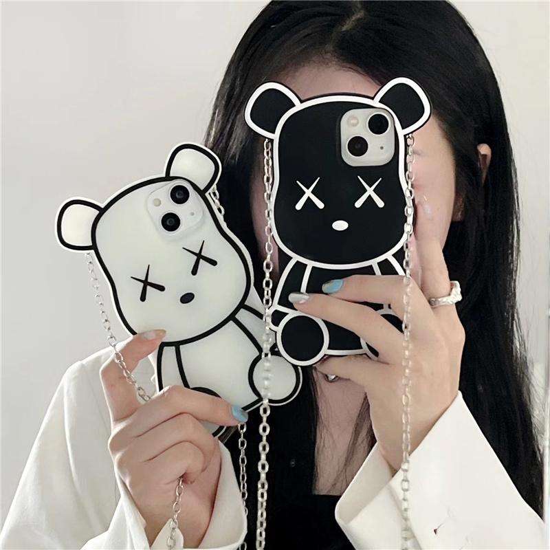 Fundas de teléfono de oso lindo para iphone 11 12 13 Pro Max 8/7 6 X XR XS Plus