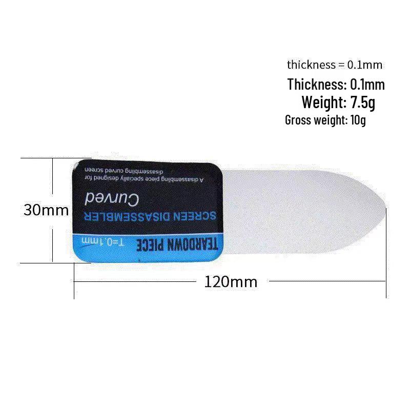 Ferramenta de Abertura de Aço Inoxidável 0,1mm para Desmontagem de Celulares e Tablets