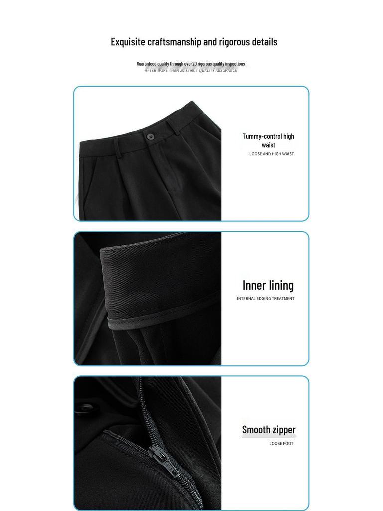 Women's Khaki High-Waisted A-Line Summer Shorts - Slimming, Petite, Ice Silk Casual Wear