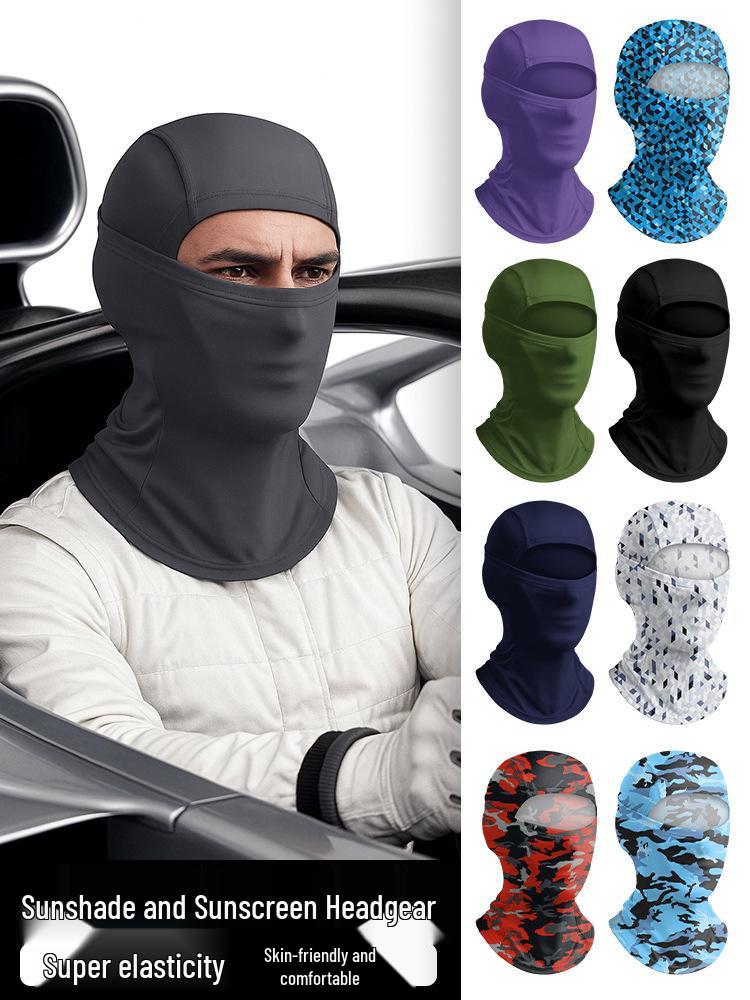 Quick-Dry Multifunctional Summer Cycling Face Mask: Breathable, Sun-Protective, Ice Silk Balaclava & Headband