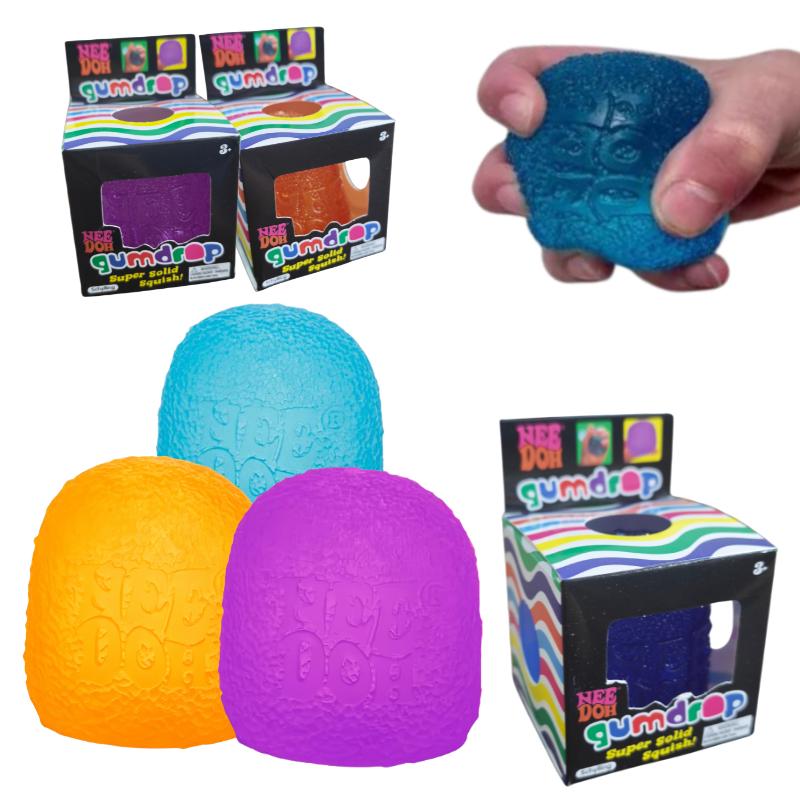 Bai Fen Bai Toys Unisex Schylling Nee Doh Gumdrop Assorted Colors Soft Squeeze Sensory Fidget Toy Collectible Stress Relief Blind Box