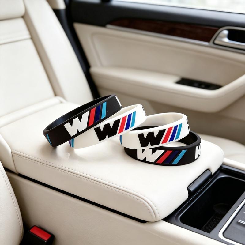 1/2Pcs M Power Rubber Stretch Wristbands Sports Bracelet Decoration Stickers For BMW G30 G32 G01 G02 G05 G06 G07 G26 G23 G22 F40