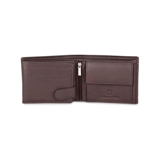 WildHorn Rakhi Gift Hamper for Brother - Classic Men's Combo/Gift Set of Leather Wallet, Keyring and Rakhi for Brother (Brown)