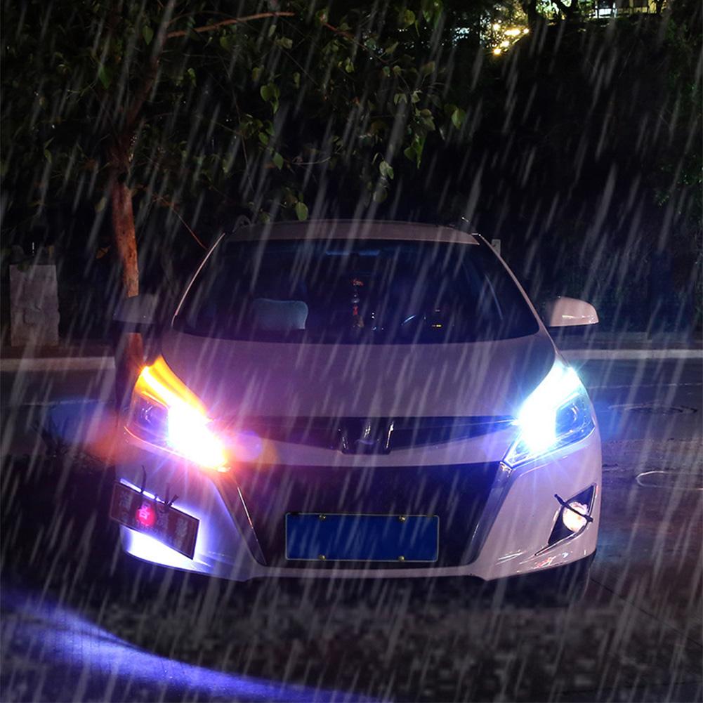2PCS Start-Scan LED Car DRL Daytime Running Lights Auto Flowing Turn Signal Guide Thin Strip Lamp Styling Accessories Headlight
